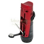 Bricheta metalica Ronson Bora Red cu punch pentru trabuc cu 2 arzatoare